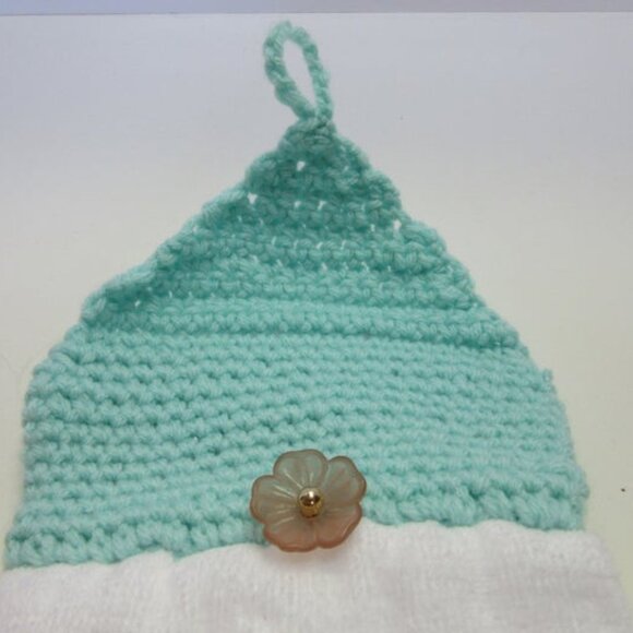 Set of 2 Hanging Kitchen Towels Button Top White Cotton Mi Casa es Su Casa NWT - Picture 6 of 8